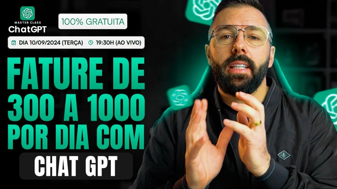 🔴 Ao Vivo - Como Fazer de 300,00 a 1000 por dia com o Chat GPT e Outras Inteligências Artificiais