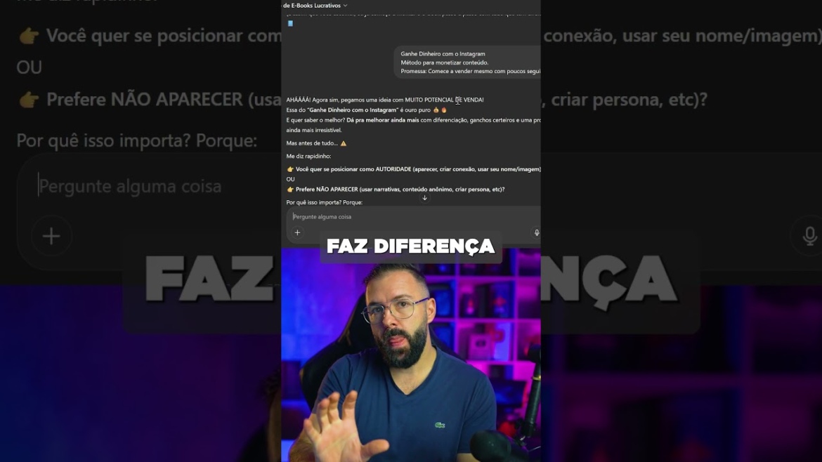 Olha o que o meu prompt faz!